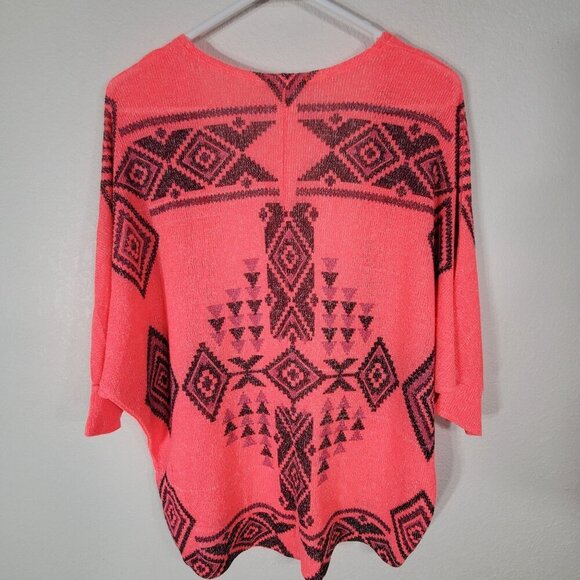 Charlotte Russe Womens Medium Tribal Aztec Cardigan Kimono Sweater Open Front - Picture 3 of 9